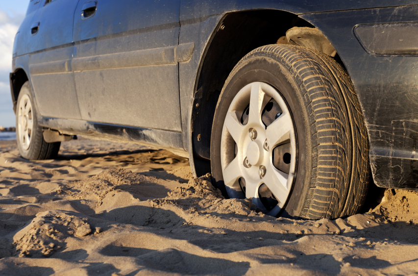 How to Get a Car Unstuck from Sand  