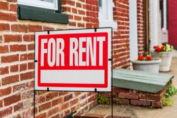 for rent sign in front of apartment
