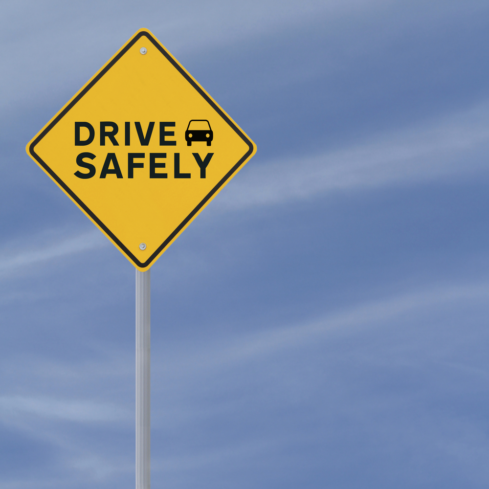 Safe driving tips in Texas road sign