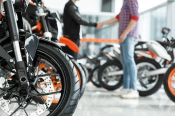 purchasing motorcycle in store