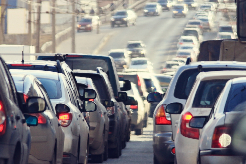 traffic jam on highway